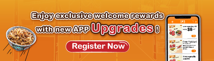 Yoshinoya - Enjoy exclusive welcome rewards with new App upgrades! Register Now